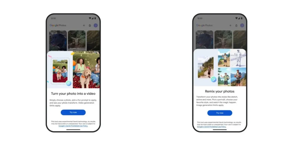 google fotoğraflar fotoğraftan video oluşturma özelliği