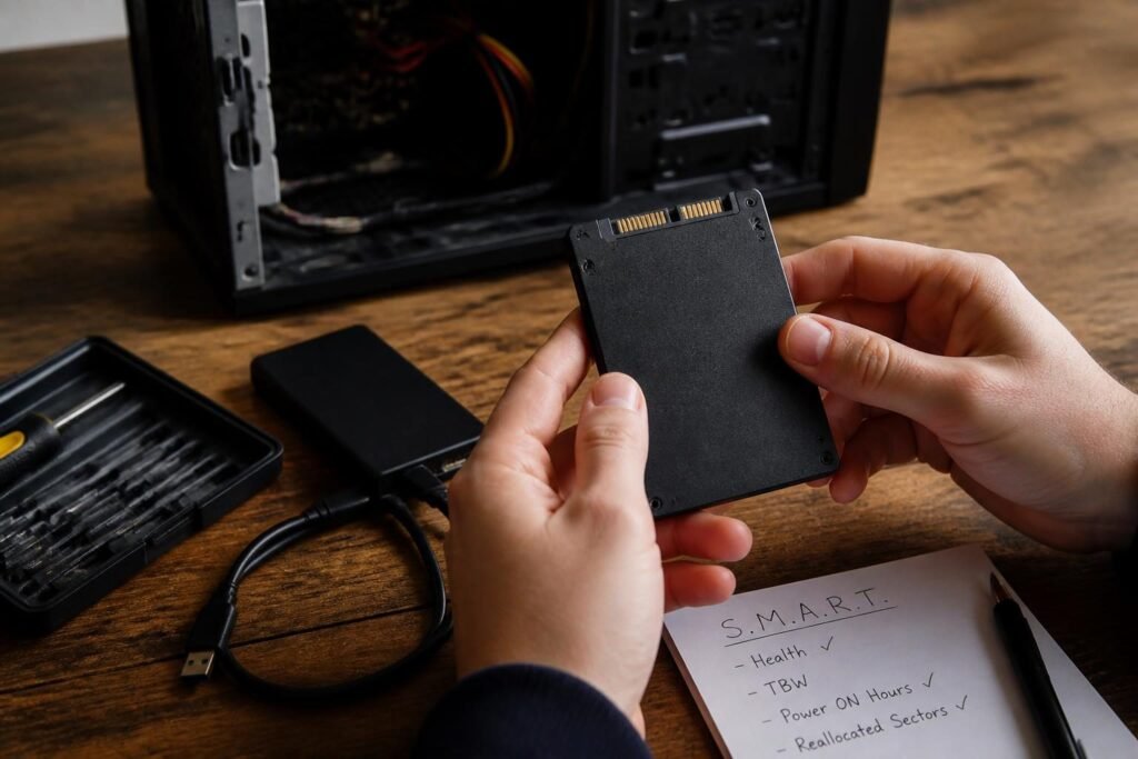 İkinci El SSD Alırken Sağlık Değeri Nasıl Kontrol Edilir? S.M.A.R.T. ve TBW Verilerini Okuma Rehberi