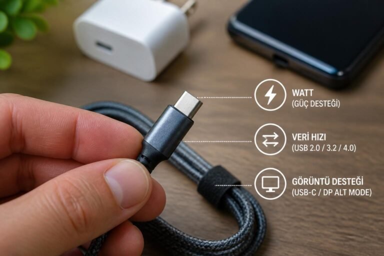 USB-C Kablo Alırken Watt, Veri Hızı ve Görüntü Desteği Nasıl Kontrol Edilir?